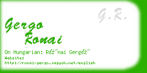 gergo ronai business card
